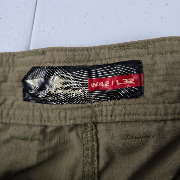 Under Armour zip off pants hiking 42x32 mens green tan 5174 - Picture 9 of 11